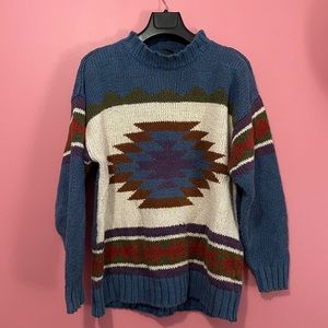 Vintage Liz Claiborne Aztec print sweater